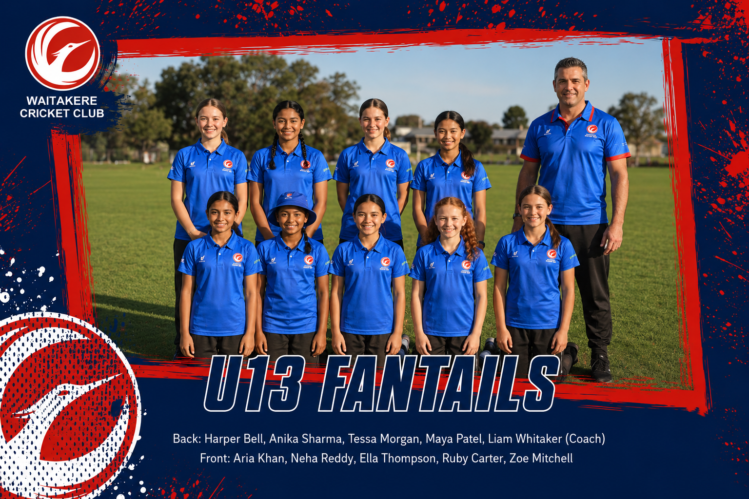 Custom team photo - Fantails