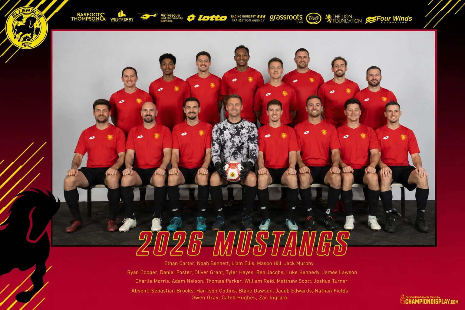Custom team photo - Mustangs